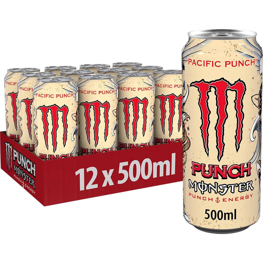 Bautura energizanta MONSTER Punch & Energy bax 0.5L x 12 doze