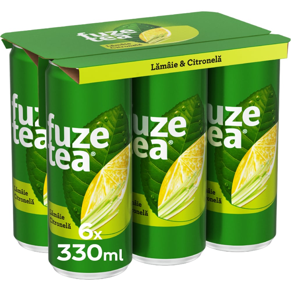 Bautura racoritoare necarbogazoasa FUZETEA Lamaie si Citronela bax 0.33L x 6 doze