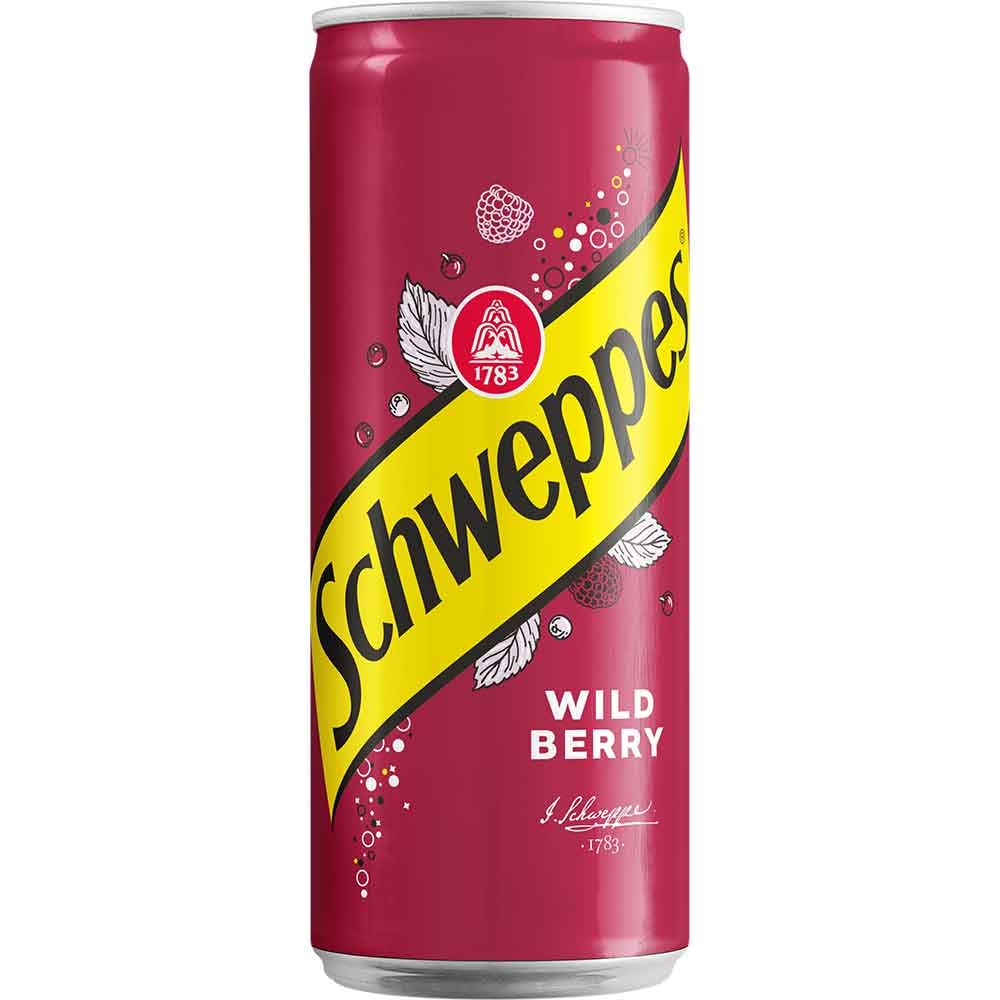 Bautura racoritoare carbogazoasa SCHWEPPES Schweppes Wild Berry bax 0.33L x 24 doze