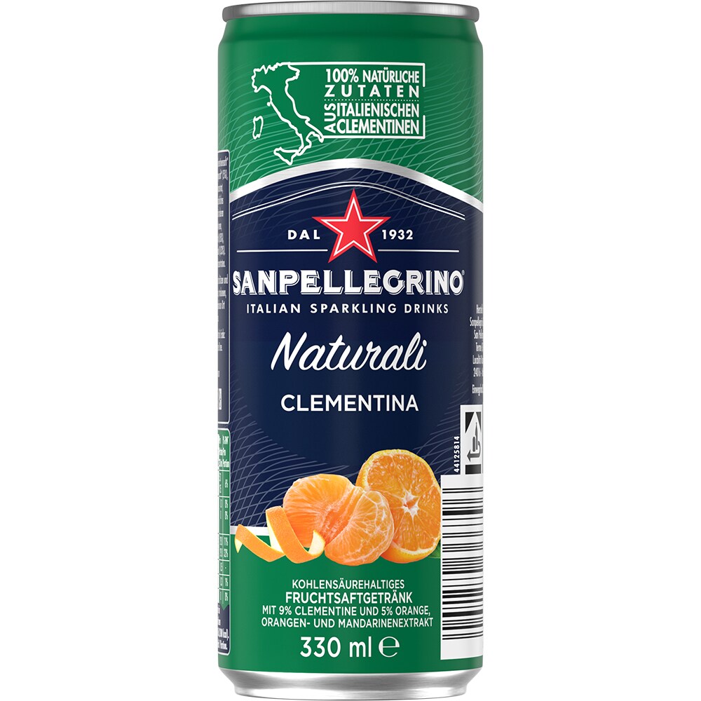 Bautura racoritoare carbogazoasa SAN PELLEGRINO Clementina Can bax 0.33L x 24 doze