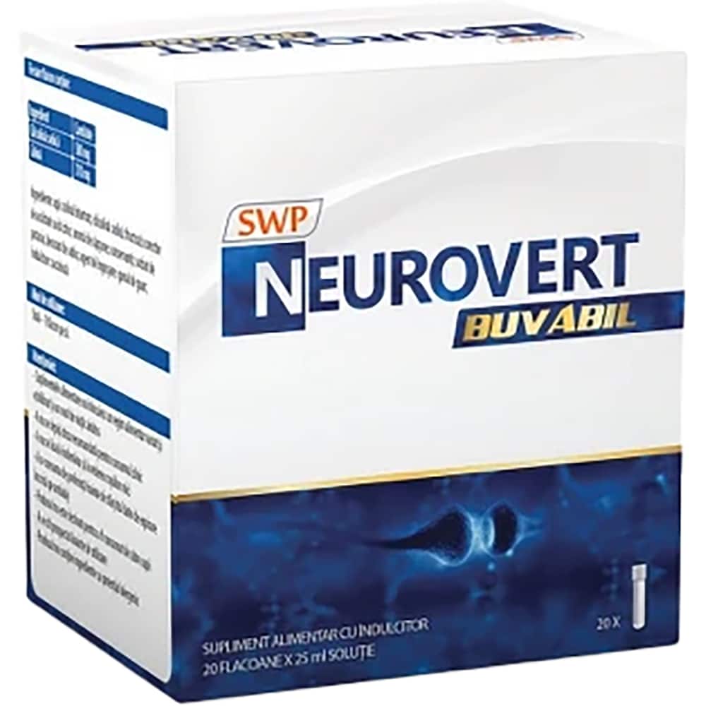 Supliment Neurovert buvabil, 20 fiole x 25ml, SUN WAVE