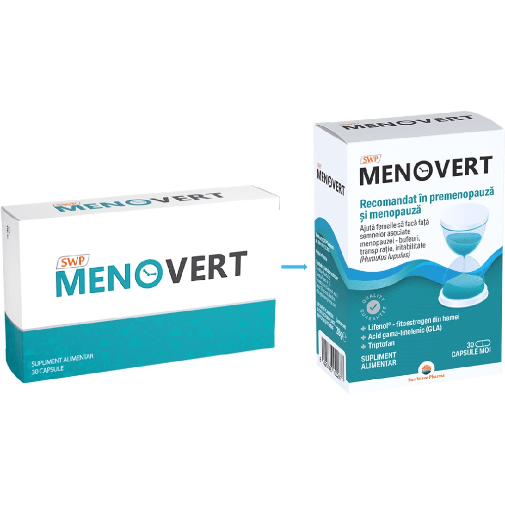 Supliment alimentar Menovert, 30 capsule, SUN WAVE PHARMA