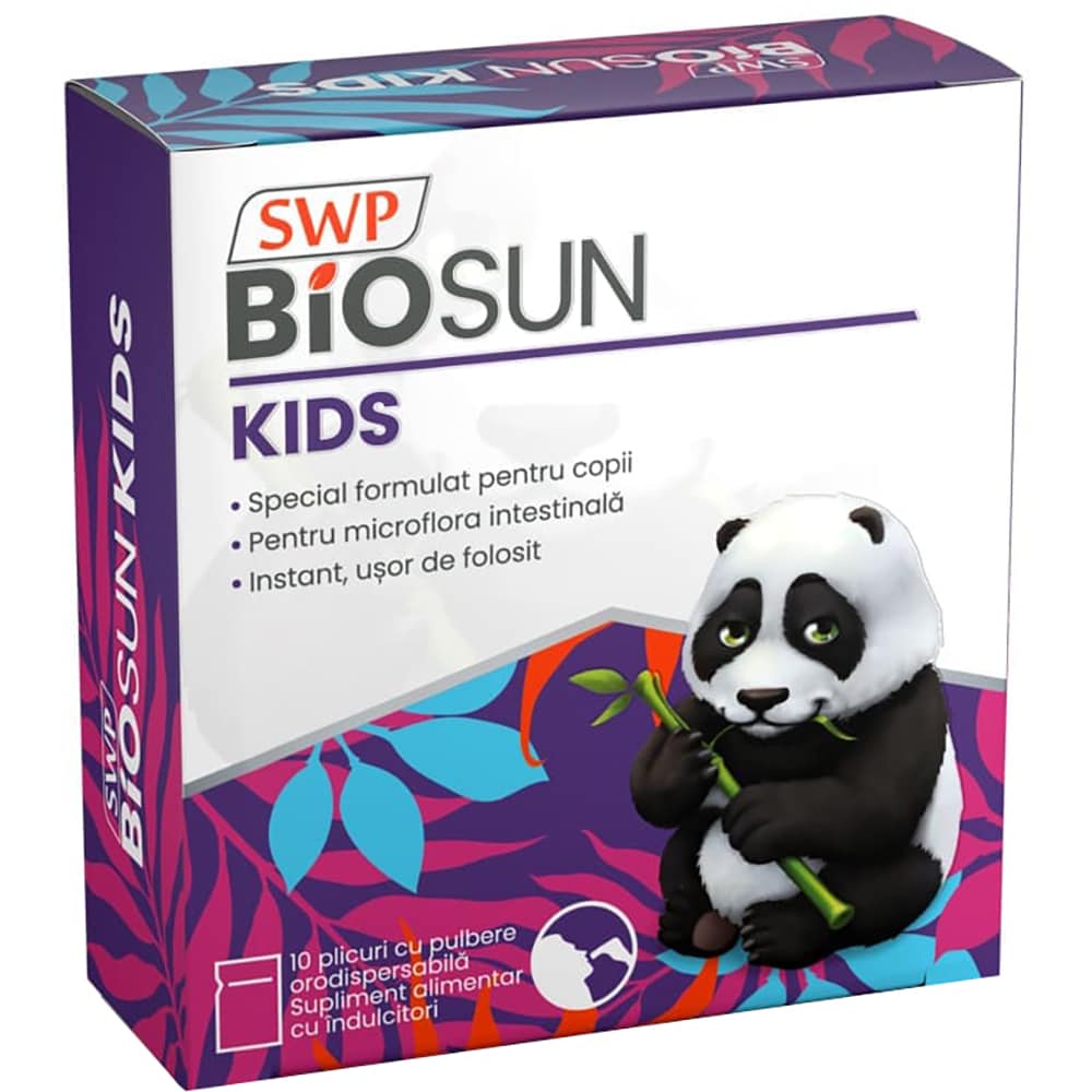 Supliment alimentar Bio Sun Kids, 10 plicuri, SUN WAVE PHARMA
