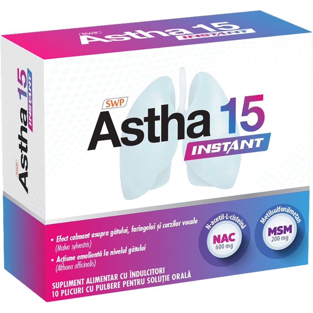 Supliment alimentar Astha 15 Instant, 10 plicuri x 5 g, SUN WAVE PHARMA