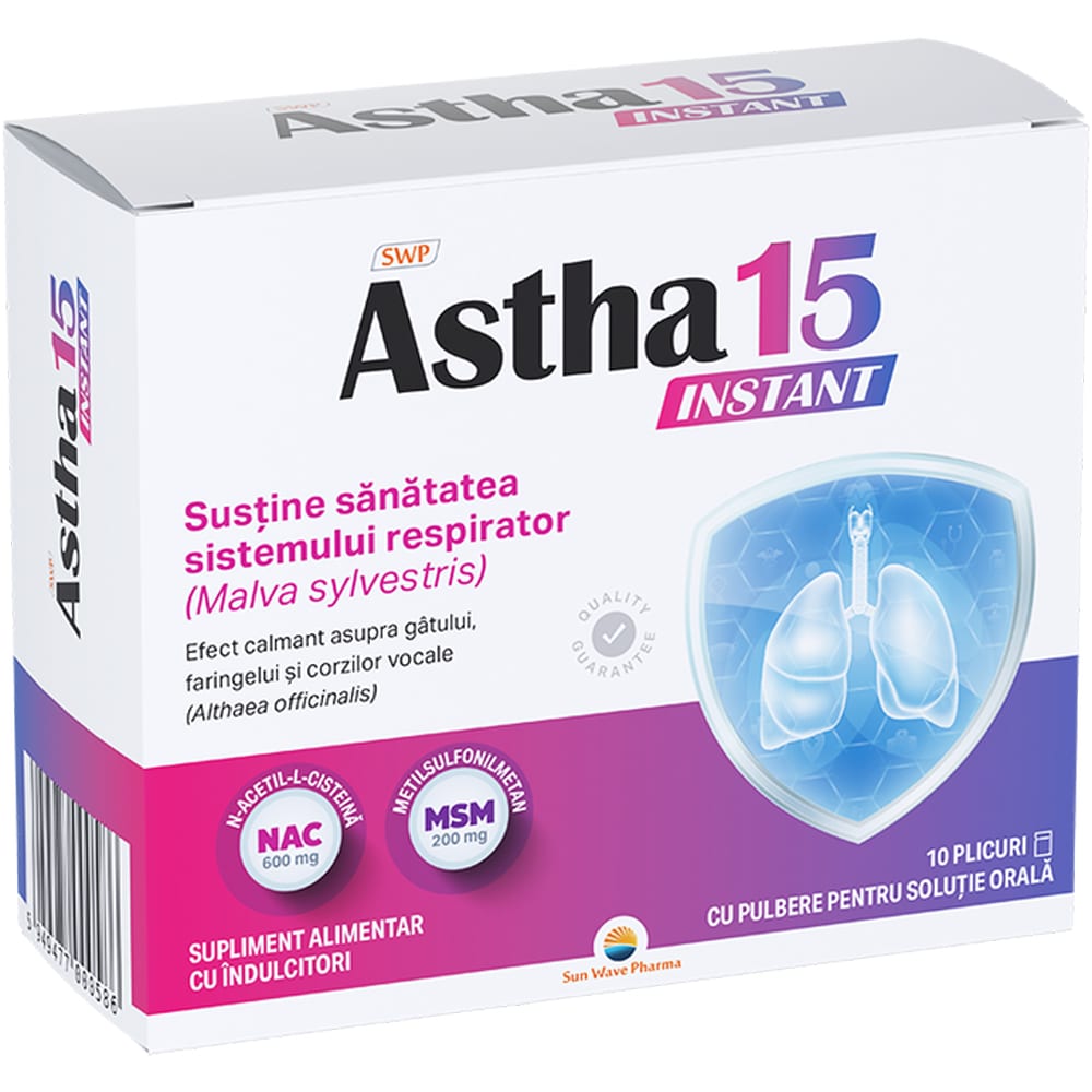 Supliment alimentar Astha 15 Instant, 10 plicuri x 5 g, SUN WAVE PHARMA