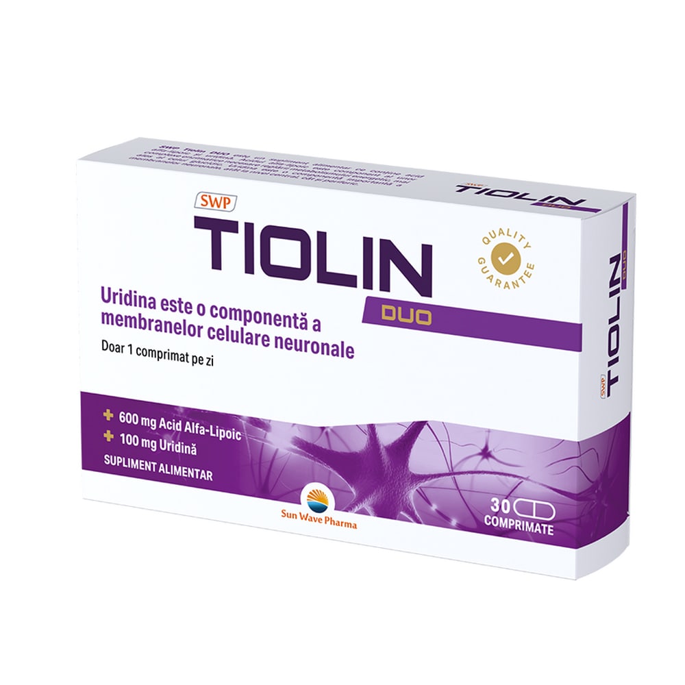 Supliment Tiolin Duo, 30 comprimate, SUN WAVE