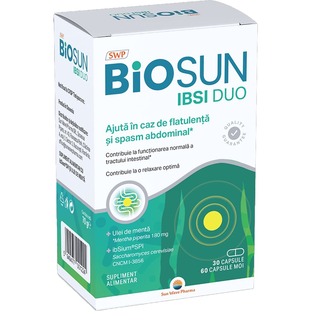 Supliment BioSun Ibsi duo, 30 capsule +60 capsule moi, SUN WAVE PHARMA