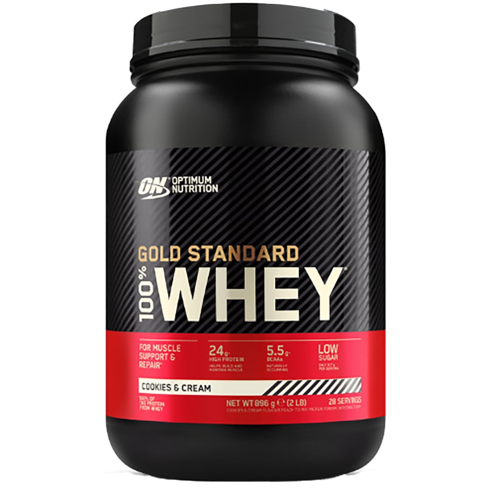 Pudra proteica din zer 100% Whey Gold Standard, biscuiti, 896 g, OPTIMUM NUTRITION