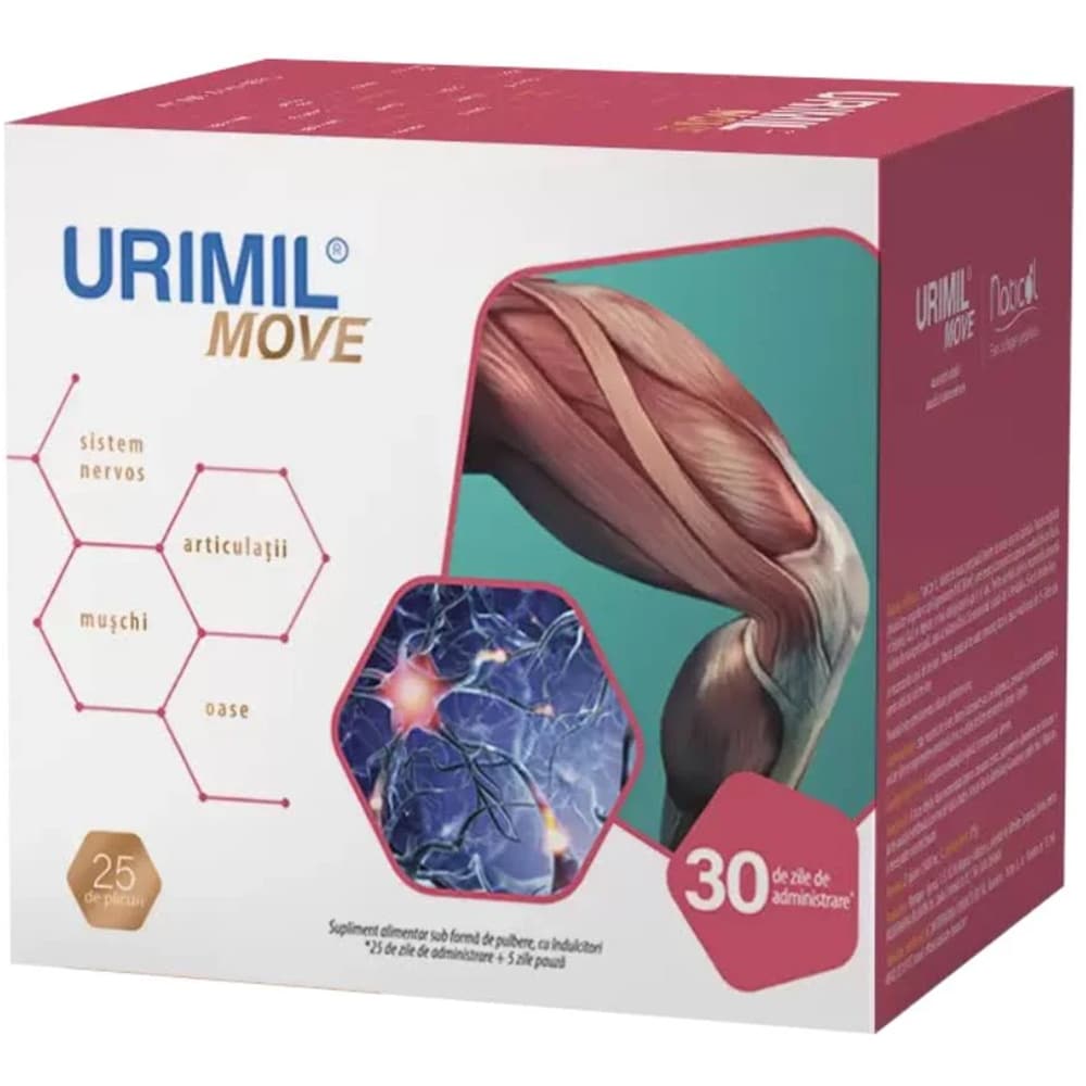 Supliment alimentar Urimil Move, 25 plicuri, NATURPHARMA