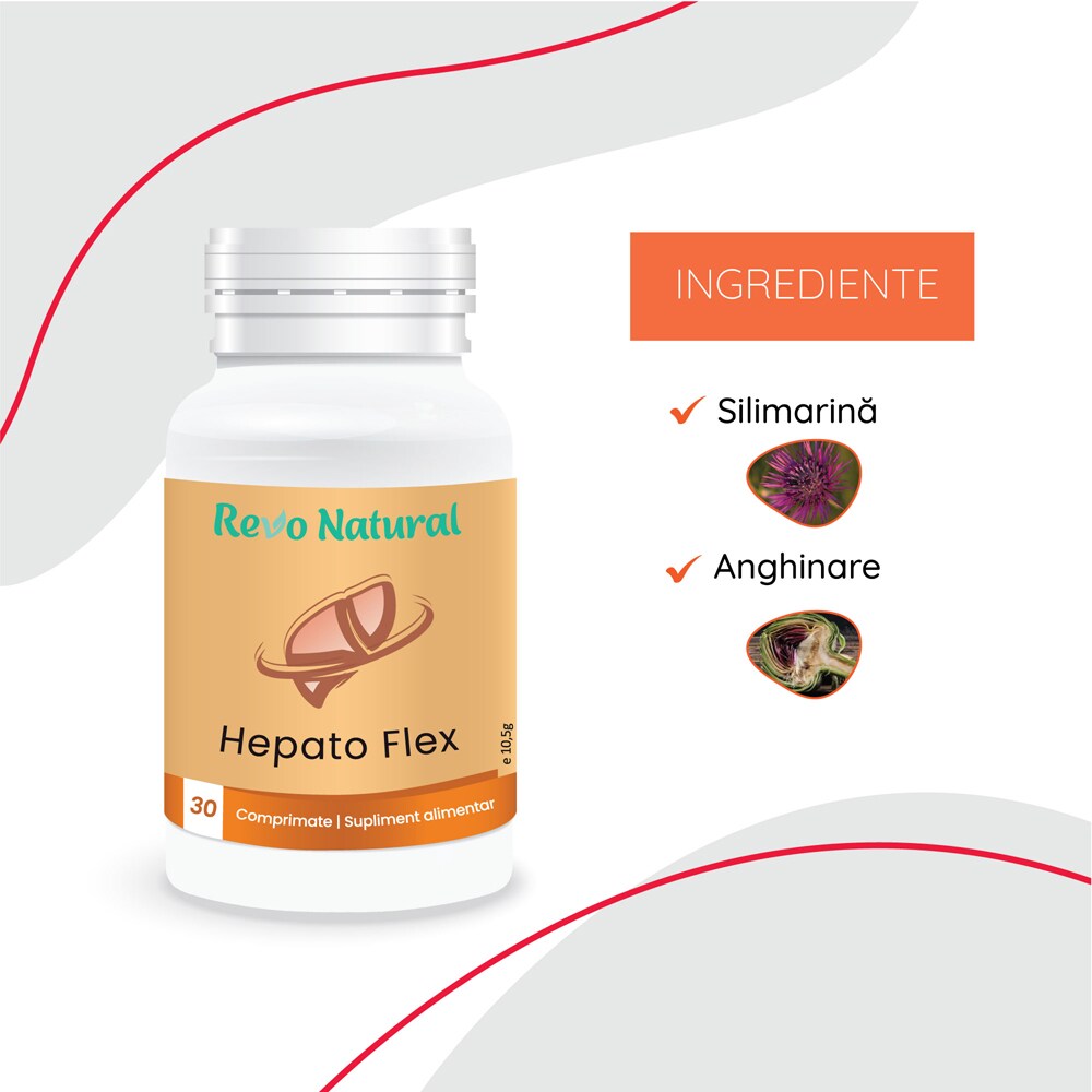 Supliment alimentar Hepato Flex, 30 capsule, REVO NATURAL