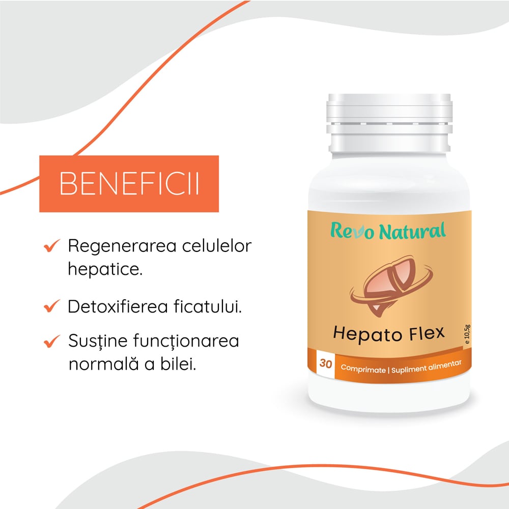 Supliment alimentar Hepato Flex, 30 capsule, REVO NATURAL