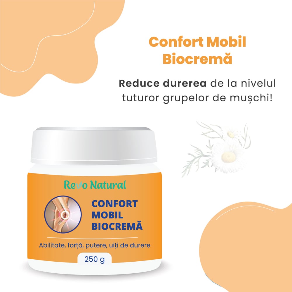 Crema Confort Mobil Bio, 250 ml, REVO NATURAL