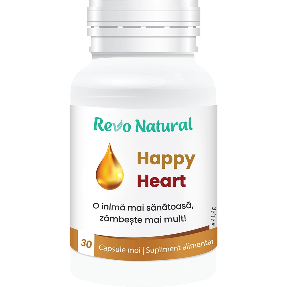 Supliment Happy Heart, 30 caspule moi, REVO NATURAL