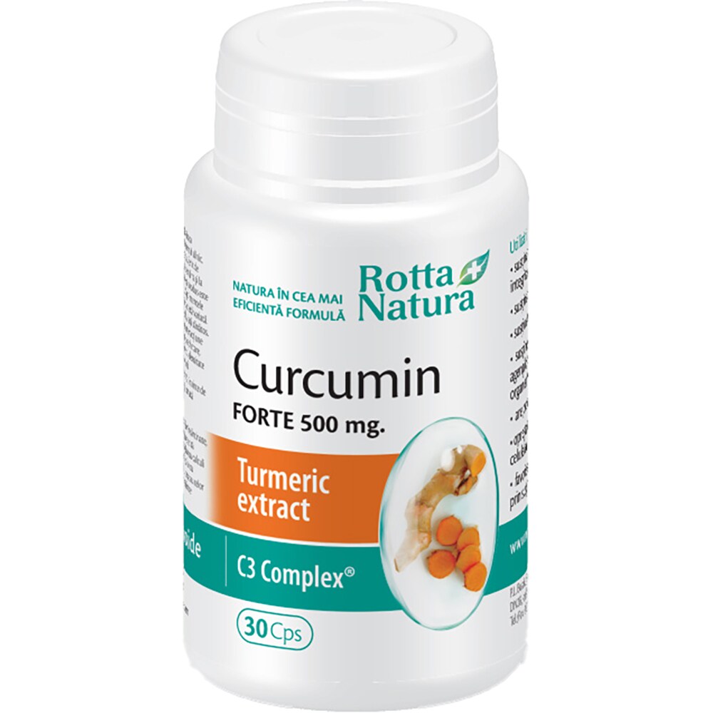 Supliment alimentar Curcumin Forte 500mg, 30 capsule, ROTTA NATURA