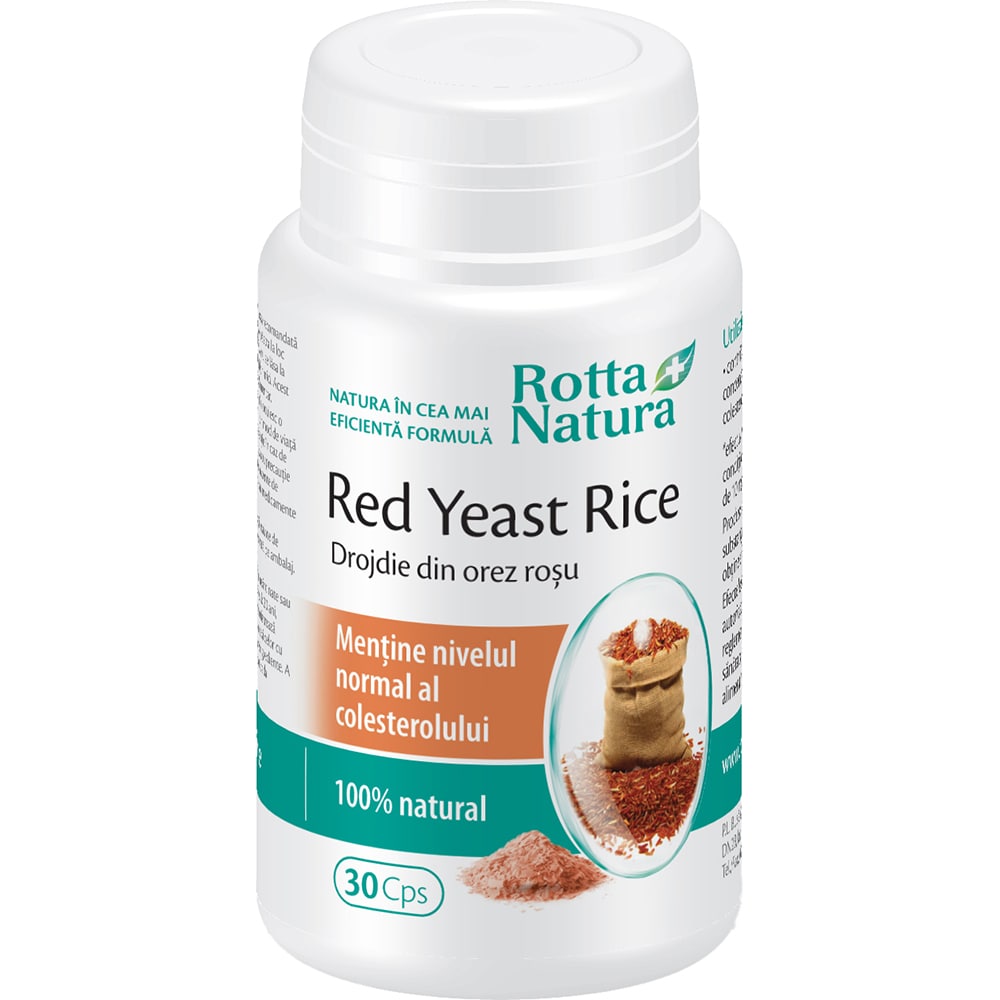 Supliment alimentar Red Yeast Rice, 30 capsule, ROTTA NATURA