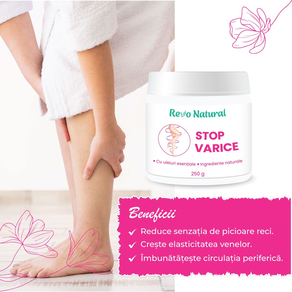 Crema Stop Varice, 250 g, REVO NATURAL