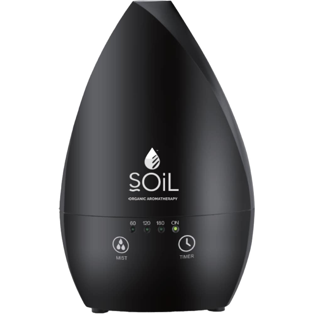 Difuzor aromaterapie ultrasonic cu lampa led SOIL 1401096, 200 ml, 12W, negru