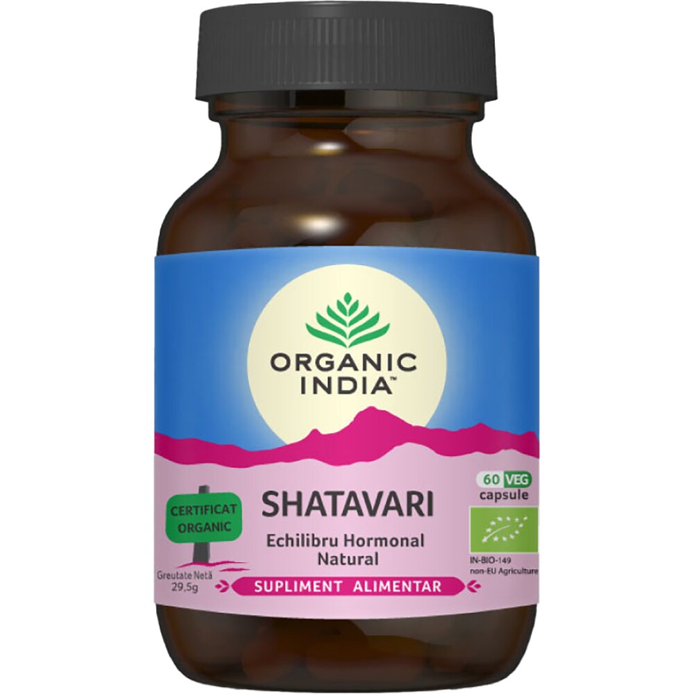 Supliment alimentar Shatavari Echilibrul hormonal natural, 60 capsule, ORGANIC INDIA
