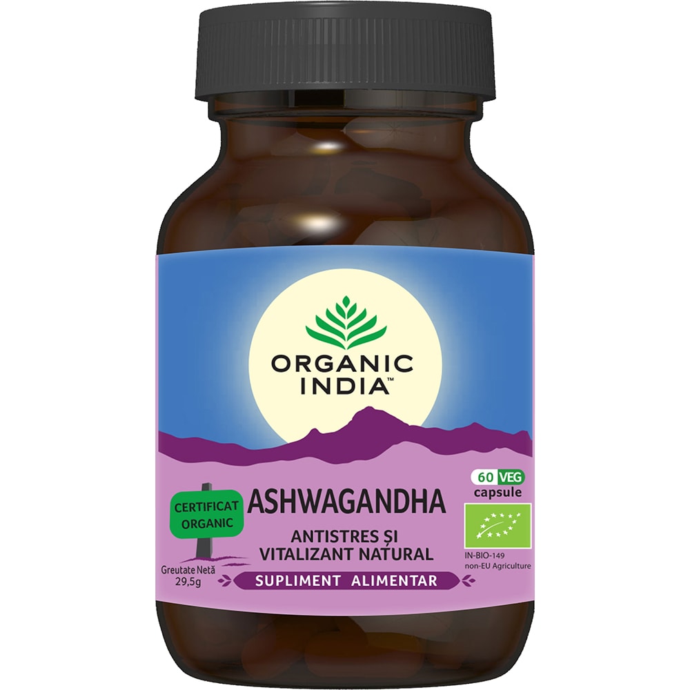 Supliment alimentar Ashwagandha Antistres, 60 capsule, ORGANIC INDIA
