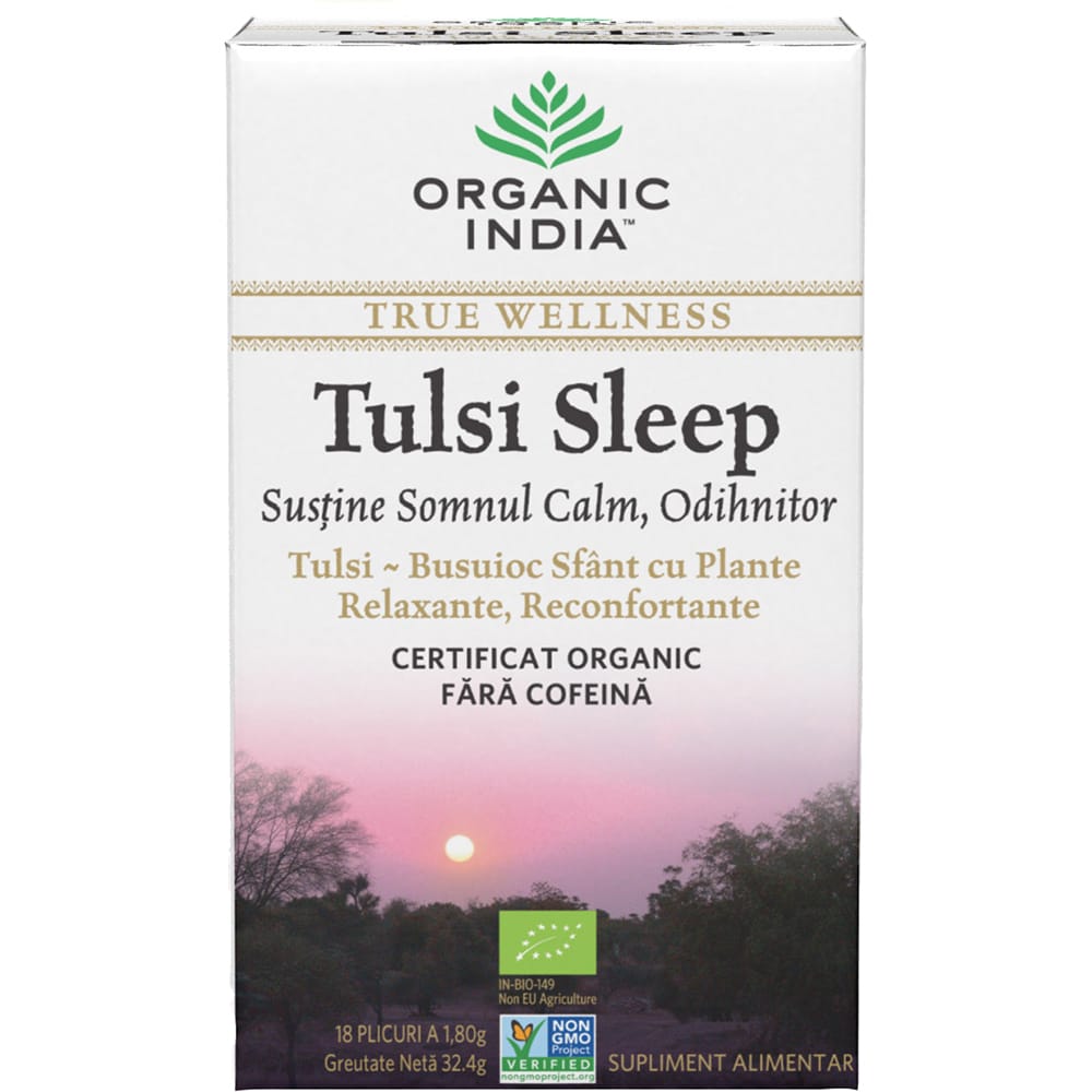 Ceai ORGANIC INDIA Tulsi Sleep, 18 plicuri, 32.4g
