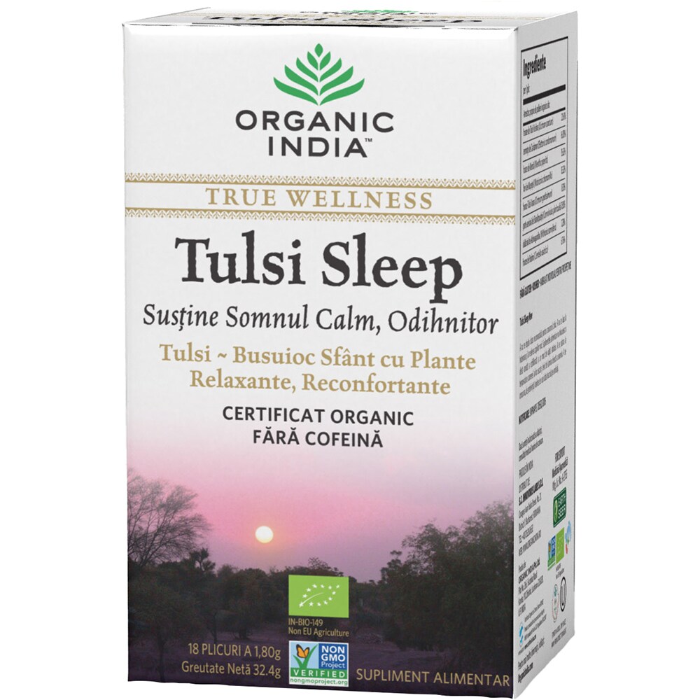 Ceai ORGANIC INDIA Tulsi Sleep, 18 plicuri, 32.4g