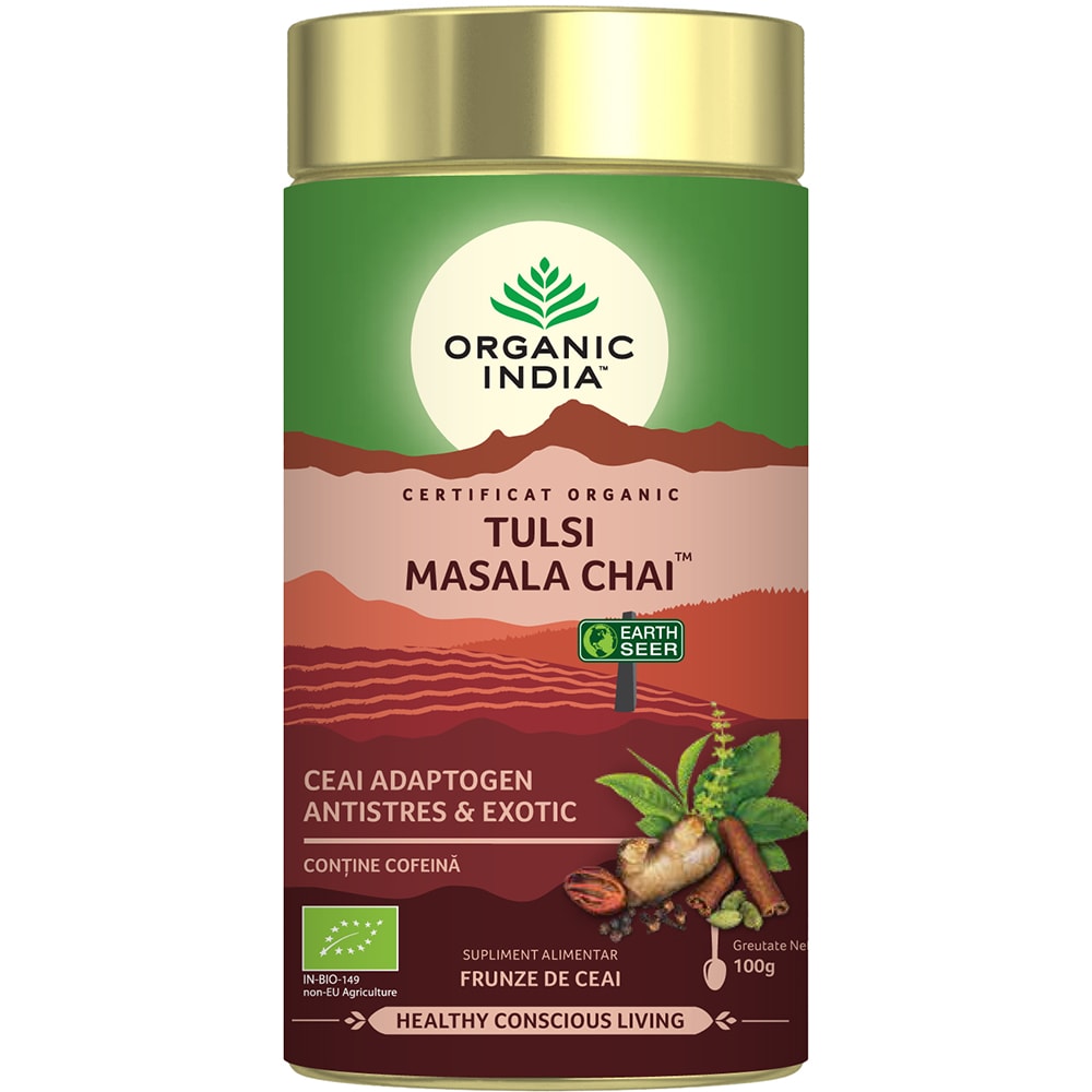 Ceai ORGANIC INDIA Tulsi Masala Chai, 100g