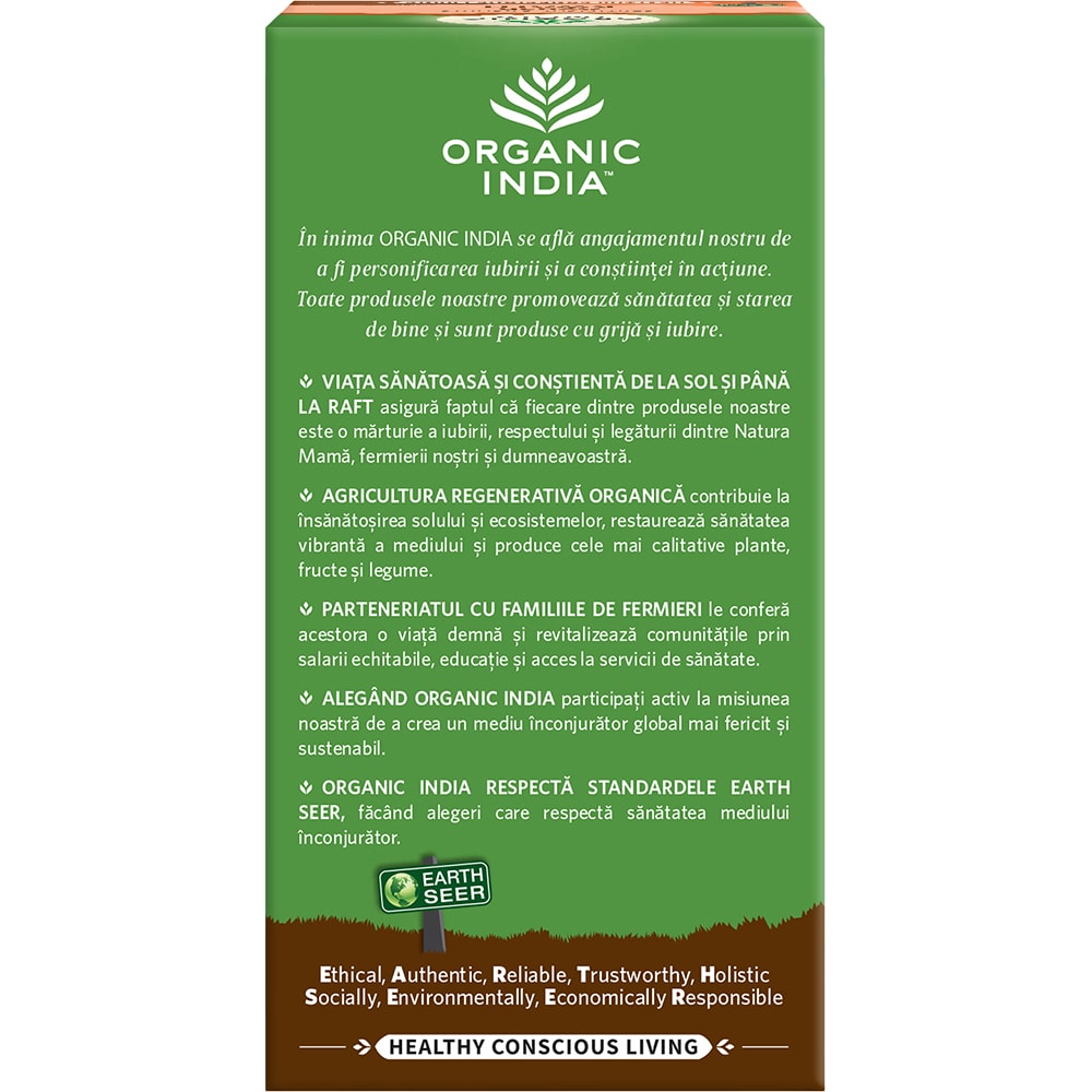 Ceai ORGANIC INDIA Tulsi Ayush Kwath, 25 plicuri, 50g