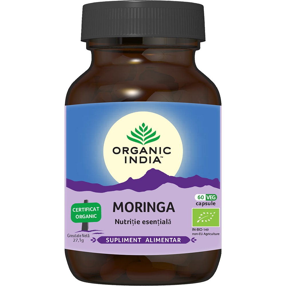 Supliment alimentar Moringa Nutritie esentiala, 60 capsule, ORGANIC INDIA