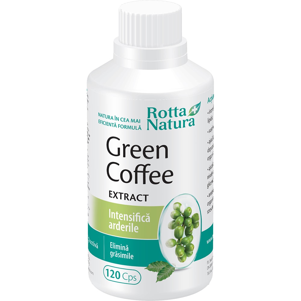 Supliment alimentar Green Coffee Extract, 120 capsule, ROTTA NATURA