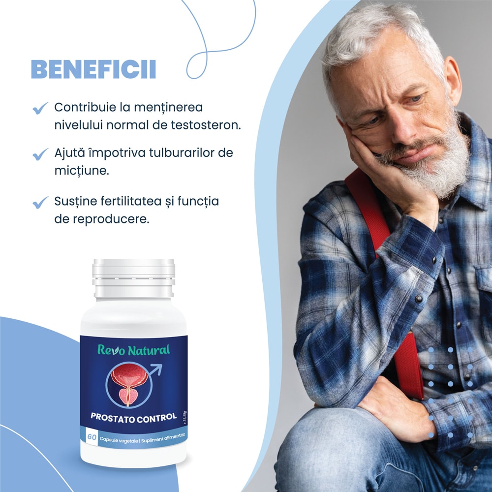 Supliment alimentar Prostato Control, 60 capsule, REVO NATURAL