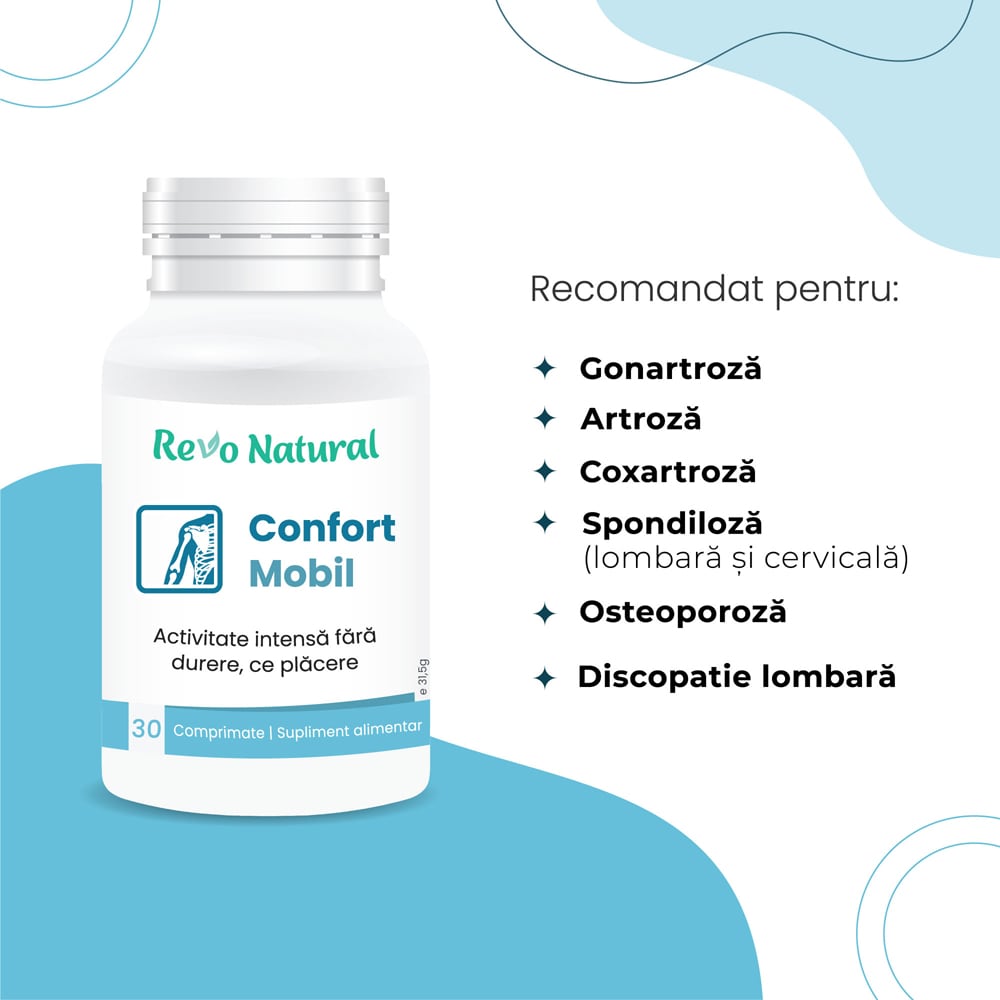 Supliment alimentar Confort Mobil, 30 capsule, REVO NATURAL