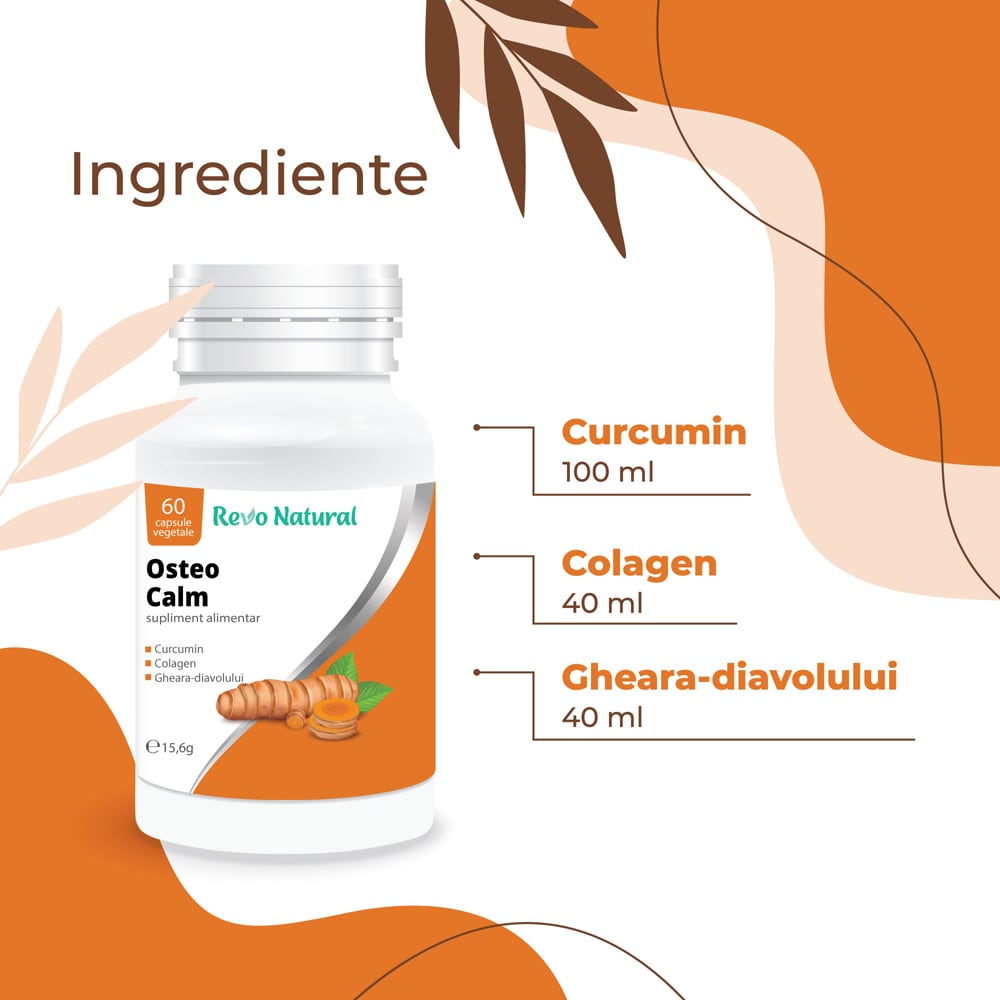 Supliment alimentar Osteo Calm, 60 capsule, REVO NATURAL