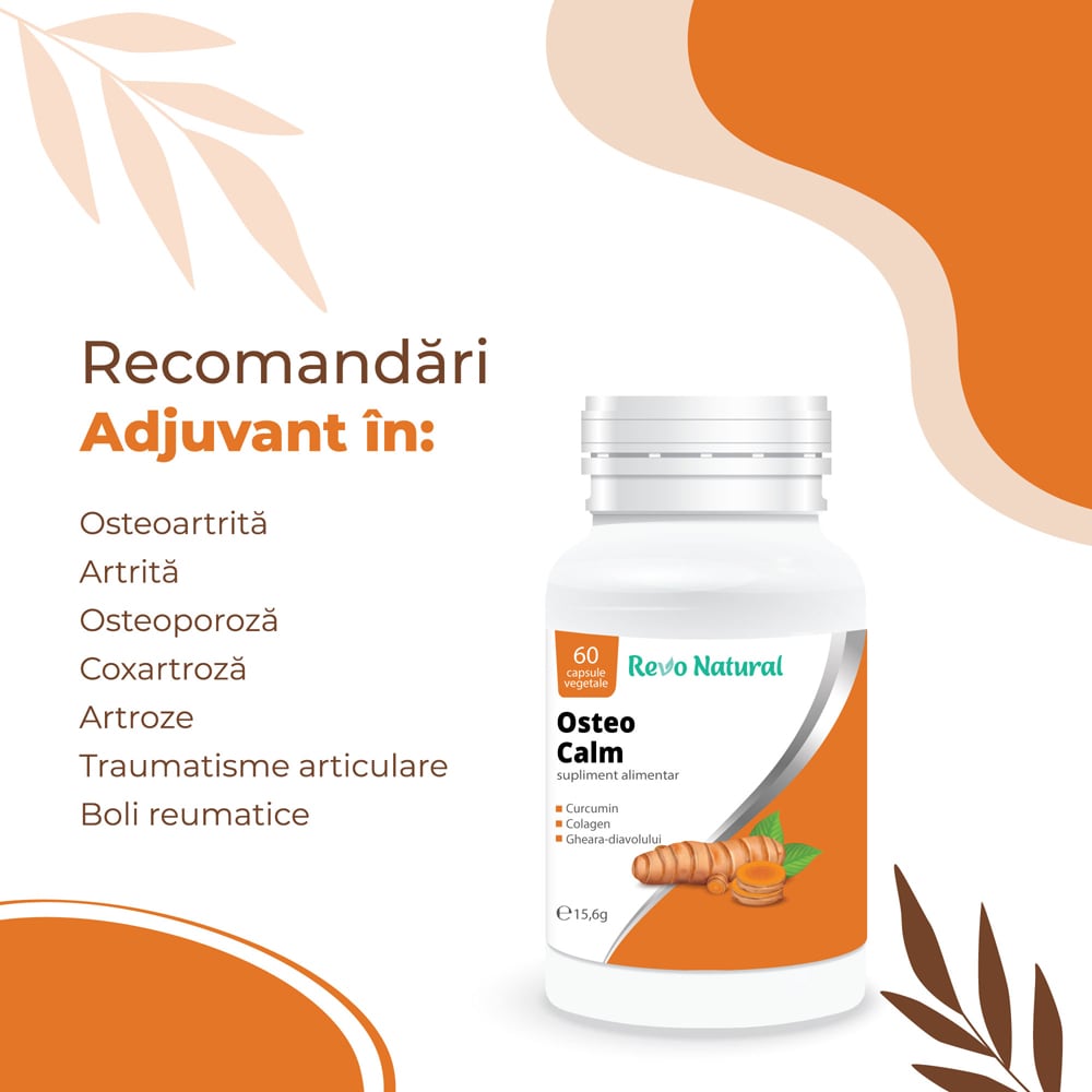 Supliment alimentar Osteo Calm, 60 capsule, REVO NATURAL