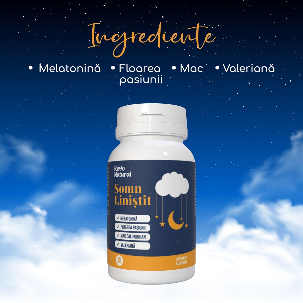 Supliment alimentar Somn Linistit, 60 capsule, REVO NATURAL