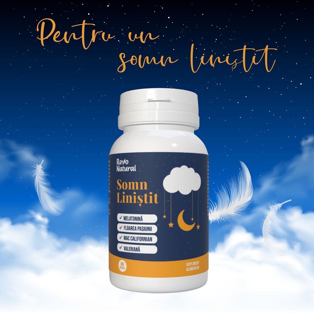 Supliment alimentar Somn Linistit, 60 capsule, REVO NATURAL