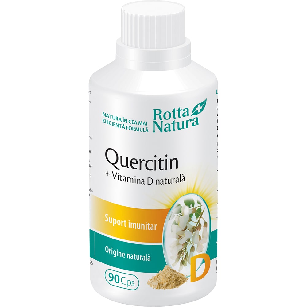 Supliment alimentar Quercitin + Vitamina D naturala, 90 capsule, ROTTA NATURA