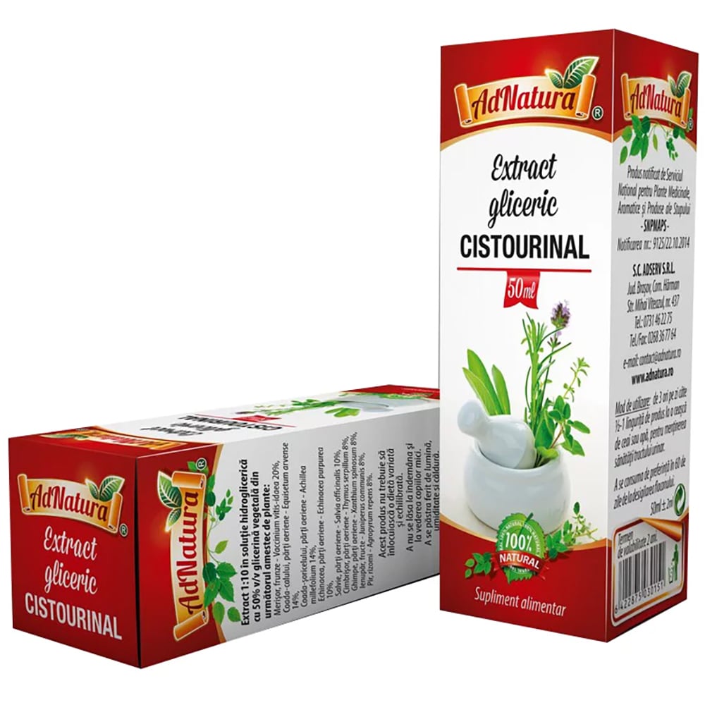 Supliment alimentar Extract Gliceric Cistourinal, 50 ml, ADNATURA
