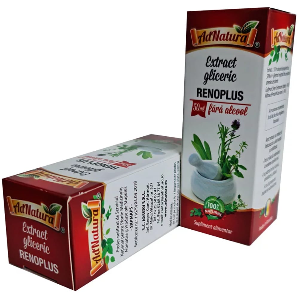 Supliment alimentar Extract Gliceric Renoplus, 50 ml, ADNATURA