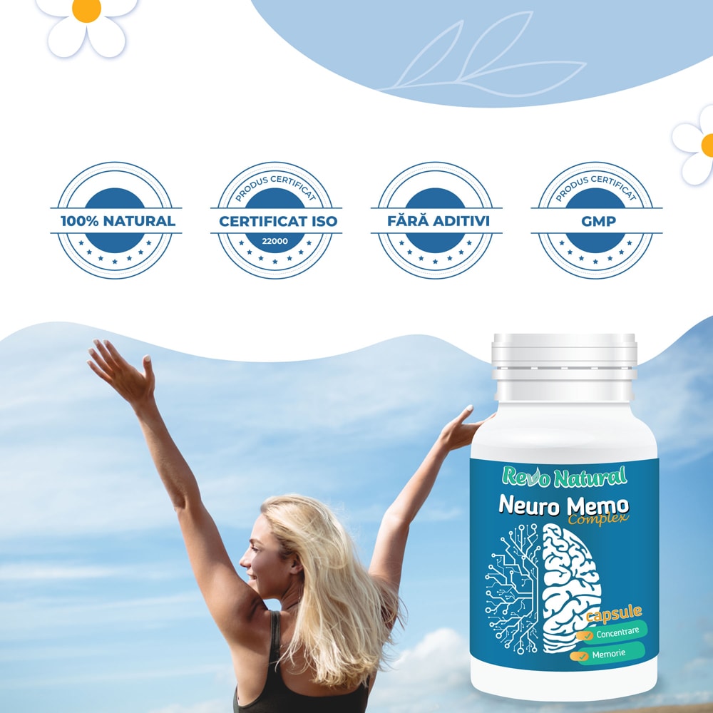 Supliment alimentar Neuro Memo Complex, 60 capsule, REVO NATURAL