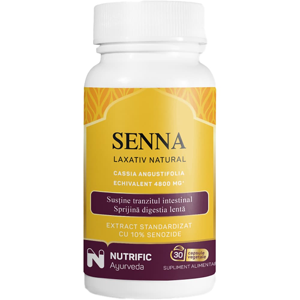 Supliment Senna laxativ natural, 30 capsule, NUTRIFIC