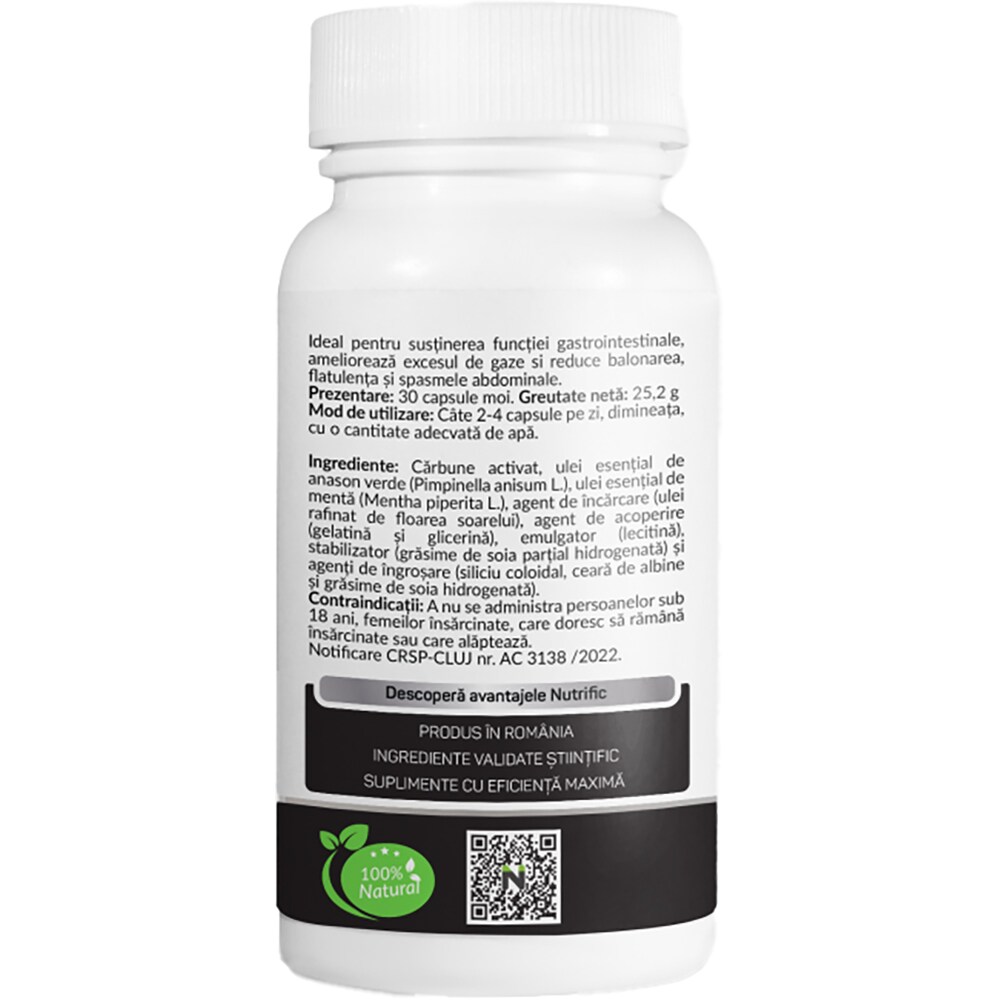 Supliment alimentar Carbune Medicinal Formula Pro, 30 capsule moi, NUTRIFIC