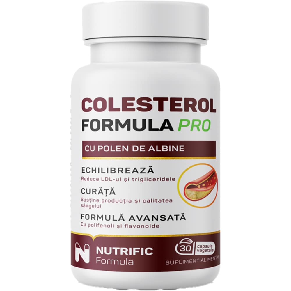 Supliment alimentar Colesterol Formula Pro, 30 capsule vegetale, NUTRIFIC