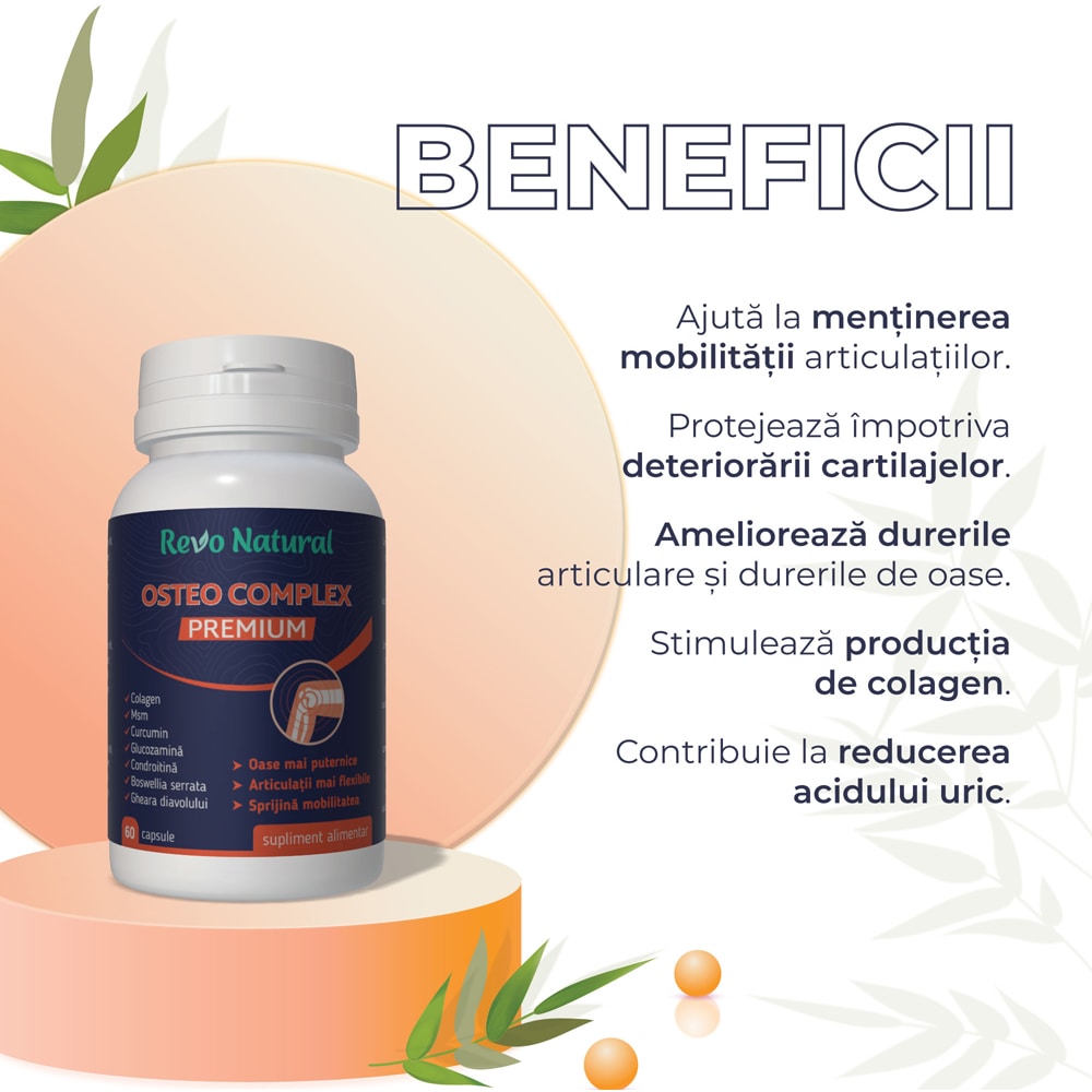 Supliment alimentar Osteo Complex Premium, 60 capsule, REVO NATURAL