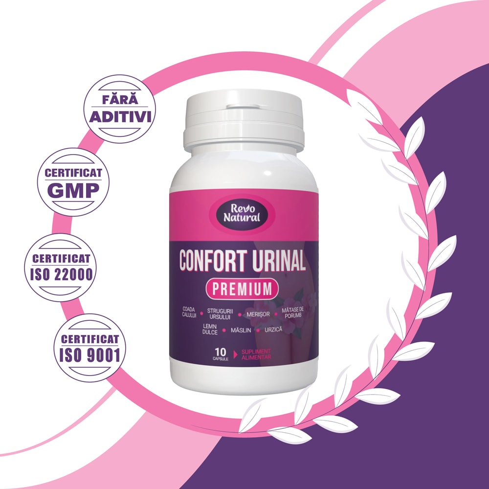 Supliment alimentar Confort Urinal Premium, 10 capsule, REVO NATURAL