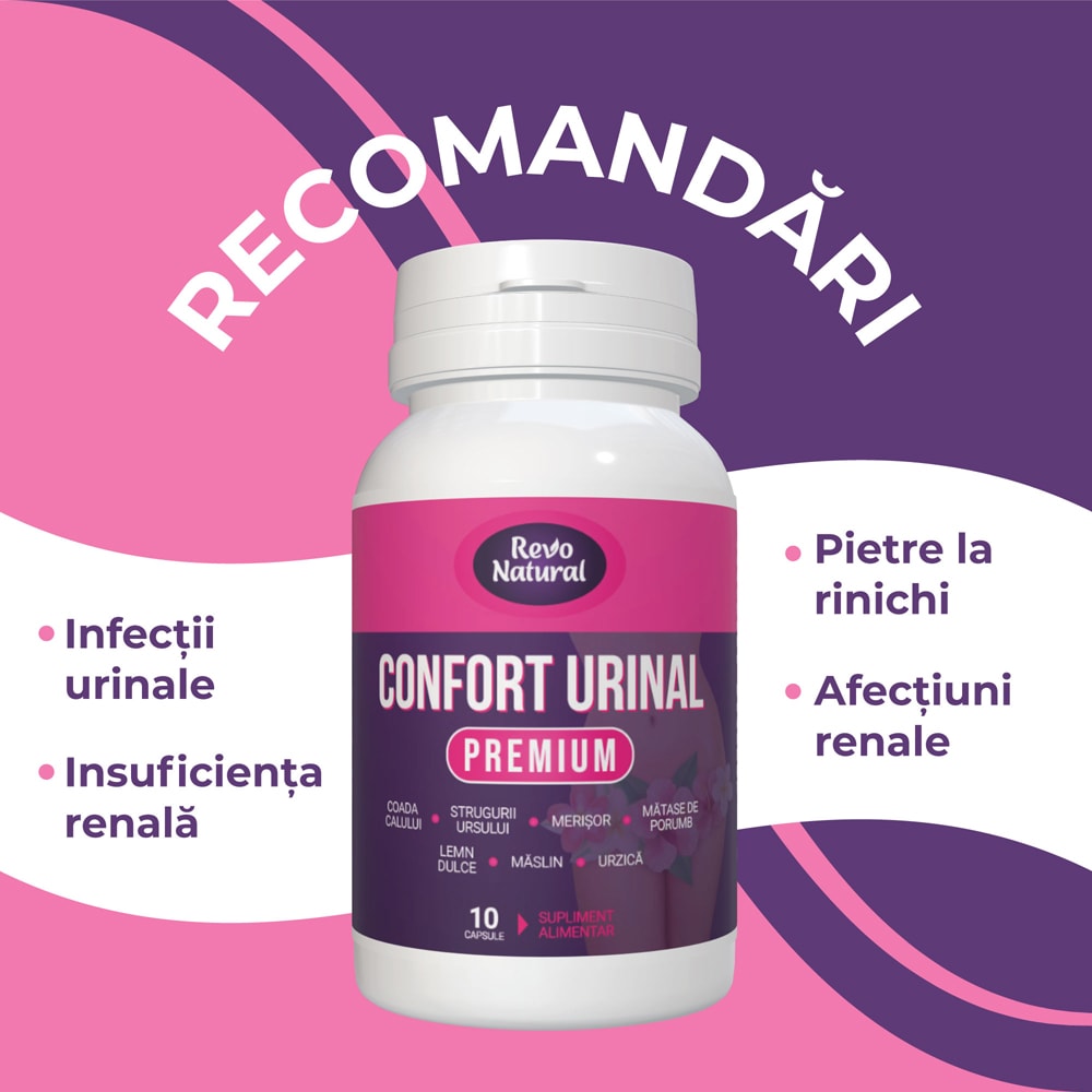 Supliment alimentar Confort Urinal Premium, 10 capsule, REVO NATURAL