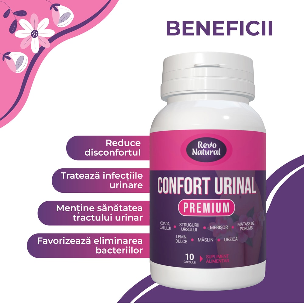 Supliment alimentar Confort Urinal Premium, 10 capsule, REVO NATURAL