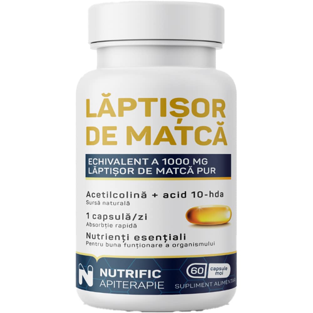 Supliment Laptisor de matca, 60 capsule, NUTRIFIC