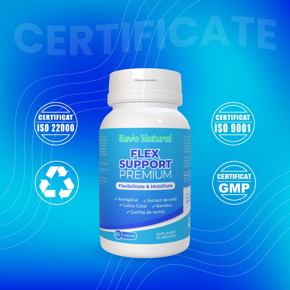 Supliment alimentar Flex Support Premium, 60 capsule, REVO NATURAL
