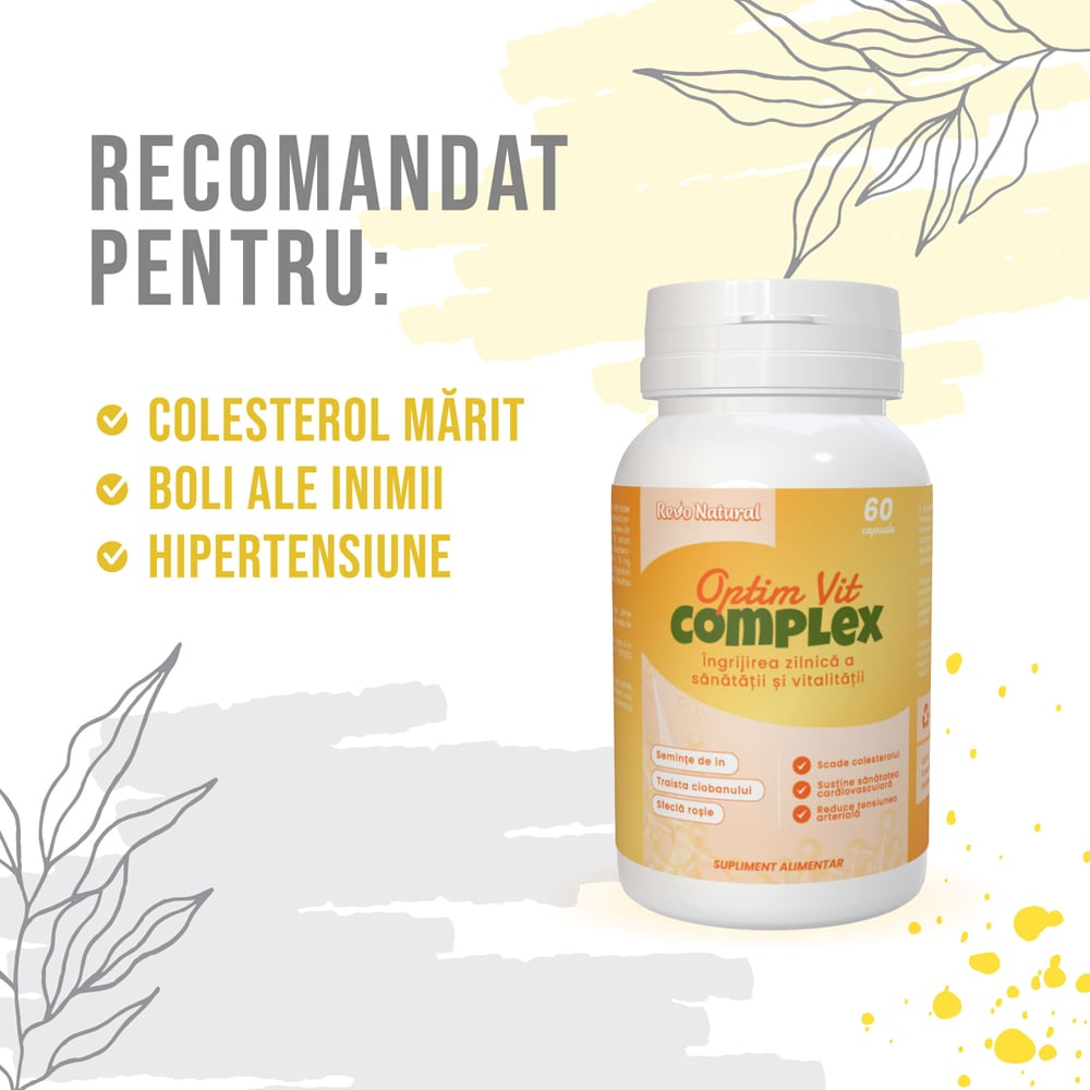 Supliment alimentar Optim Vit Complex, 60 capsule, REVO NATURAL 