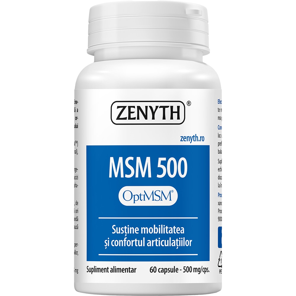 Supliment Msm 500 mg, 60 capsule, ZENYTH